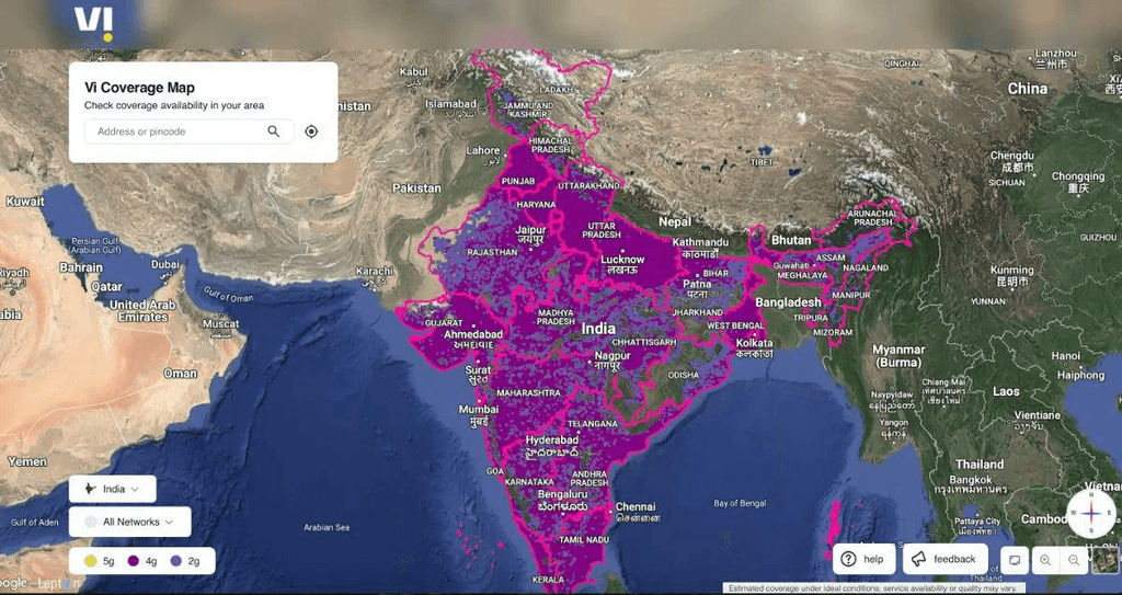 vi 5g 5G Coverage Maps India