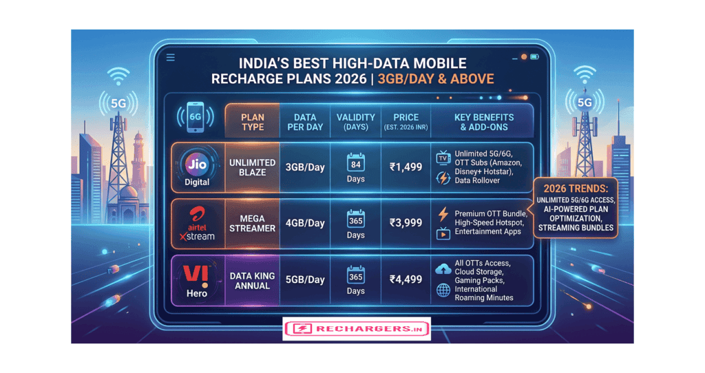 Best Mobile Data Plans for Heavy Users in India
